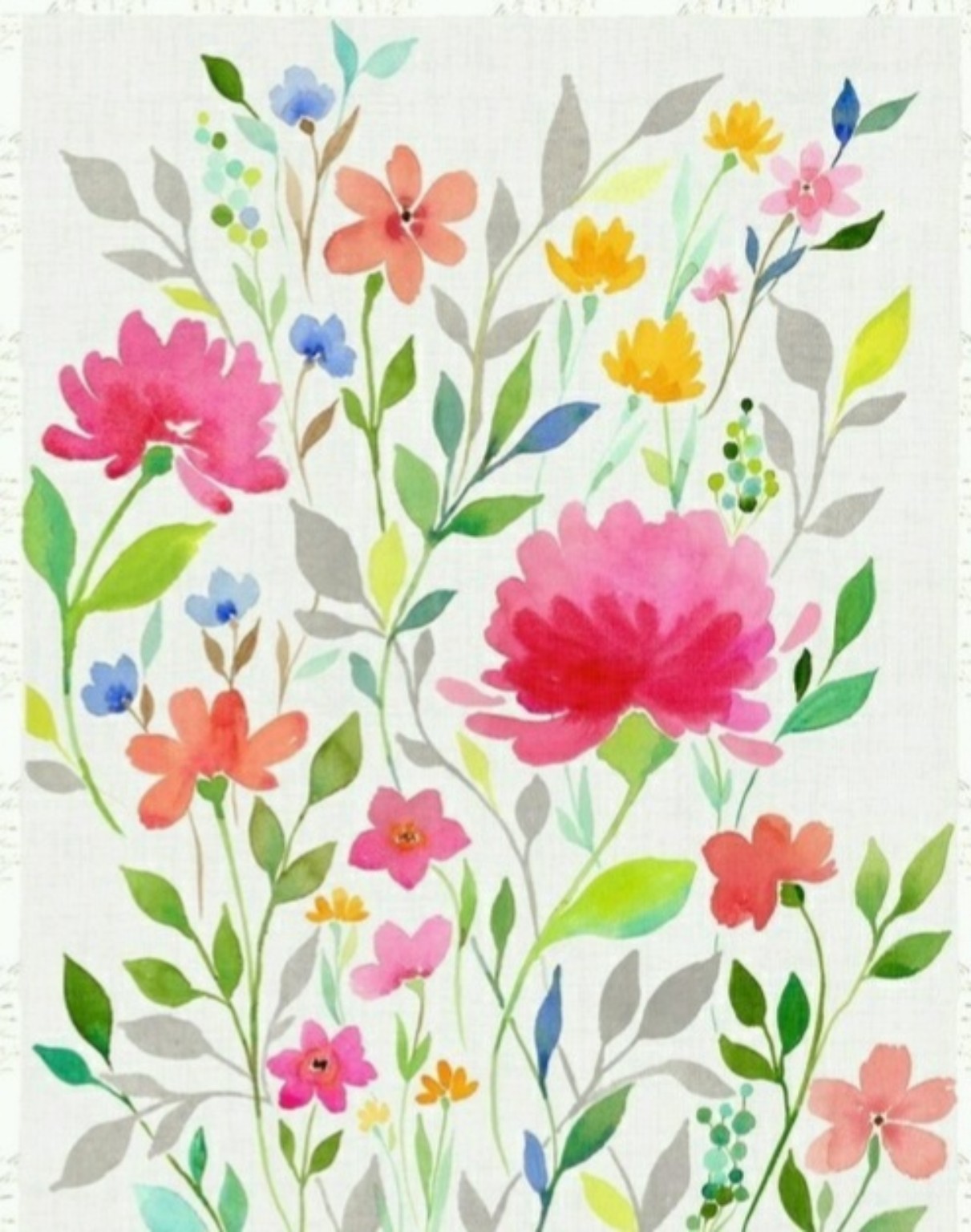 Pink contemporary floral pattern by Cha Miyoung
